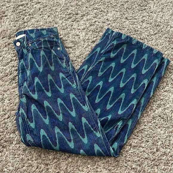 BDG Urban Outfitters High And Wide Corduroy Pant in Blue Wave Women’s Size 25 - Picture 3 of 16